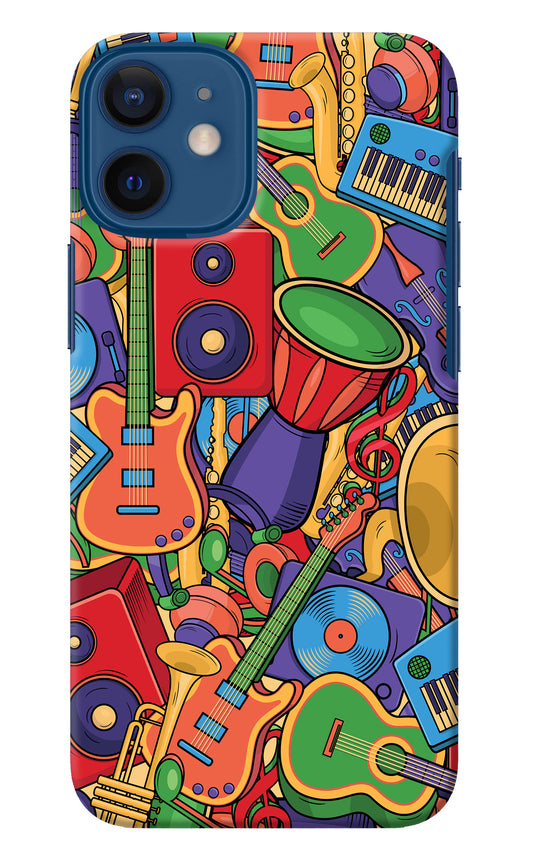 Music Instrument Doodle iPhone 12 Mini Back Cover