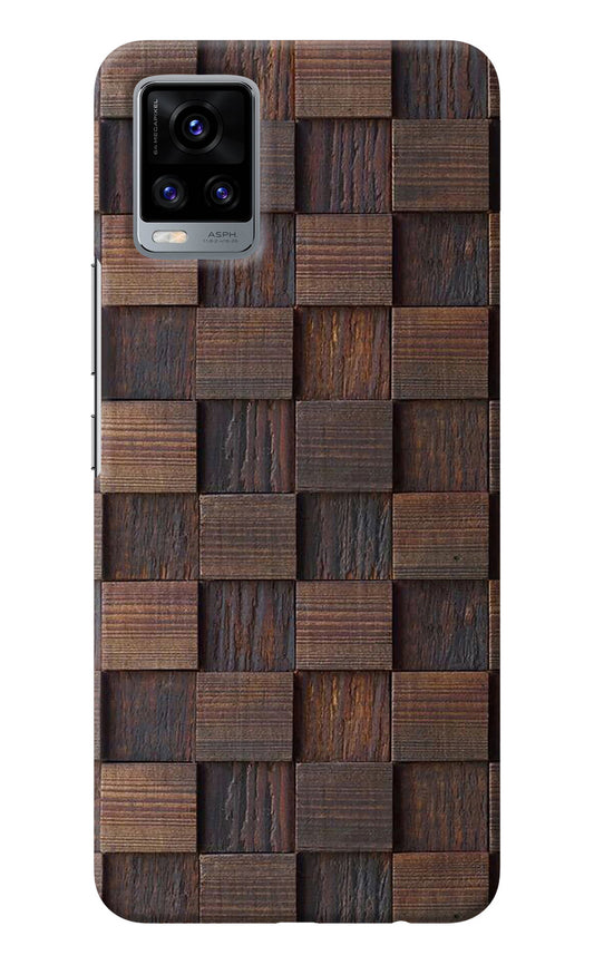 Wooden Cube Design Vivo V20 Back Cover