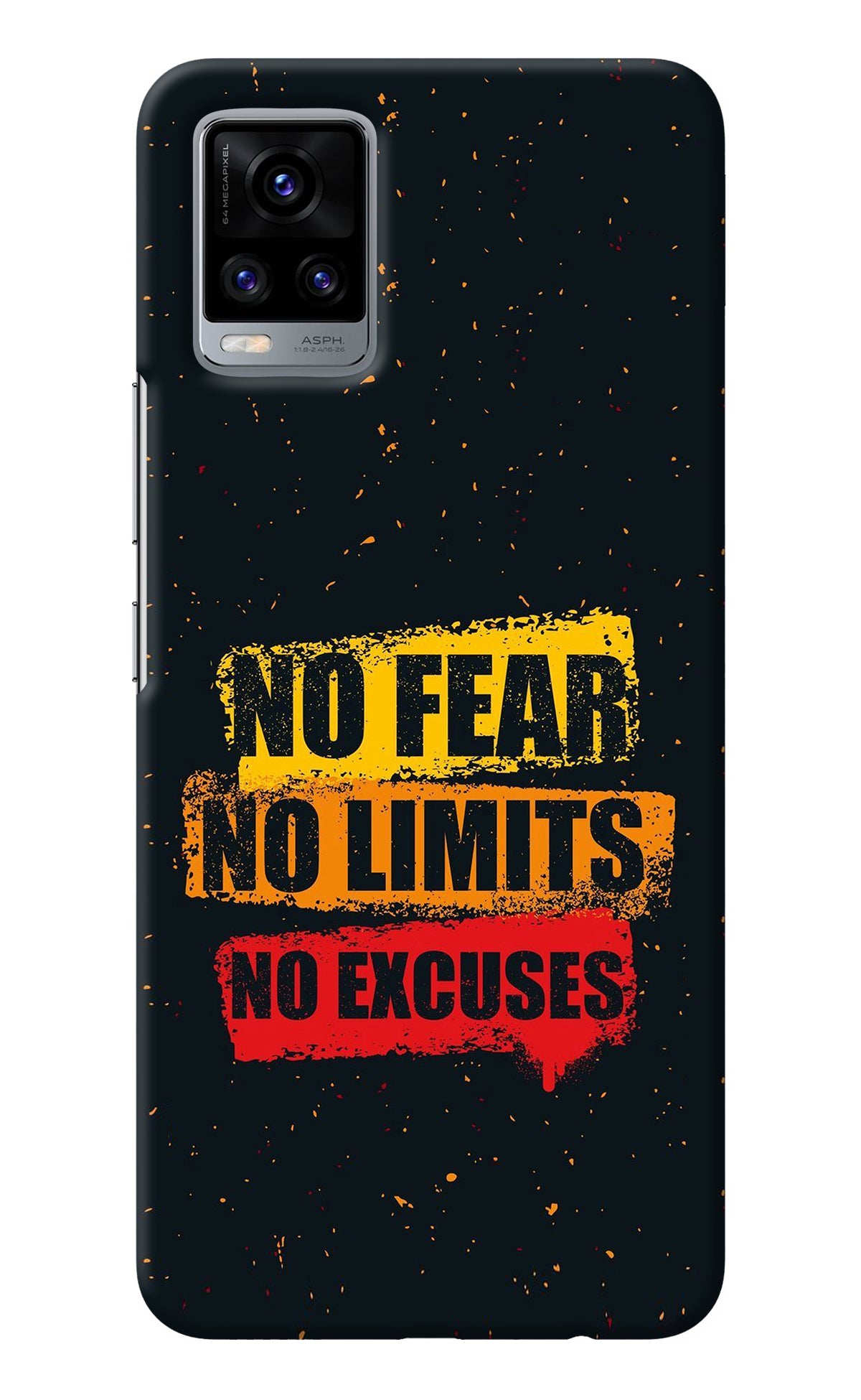 No Fear No Limits No Excuse Vivo V20 Back Cover