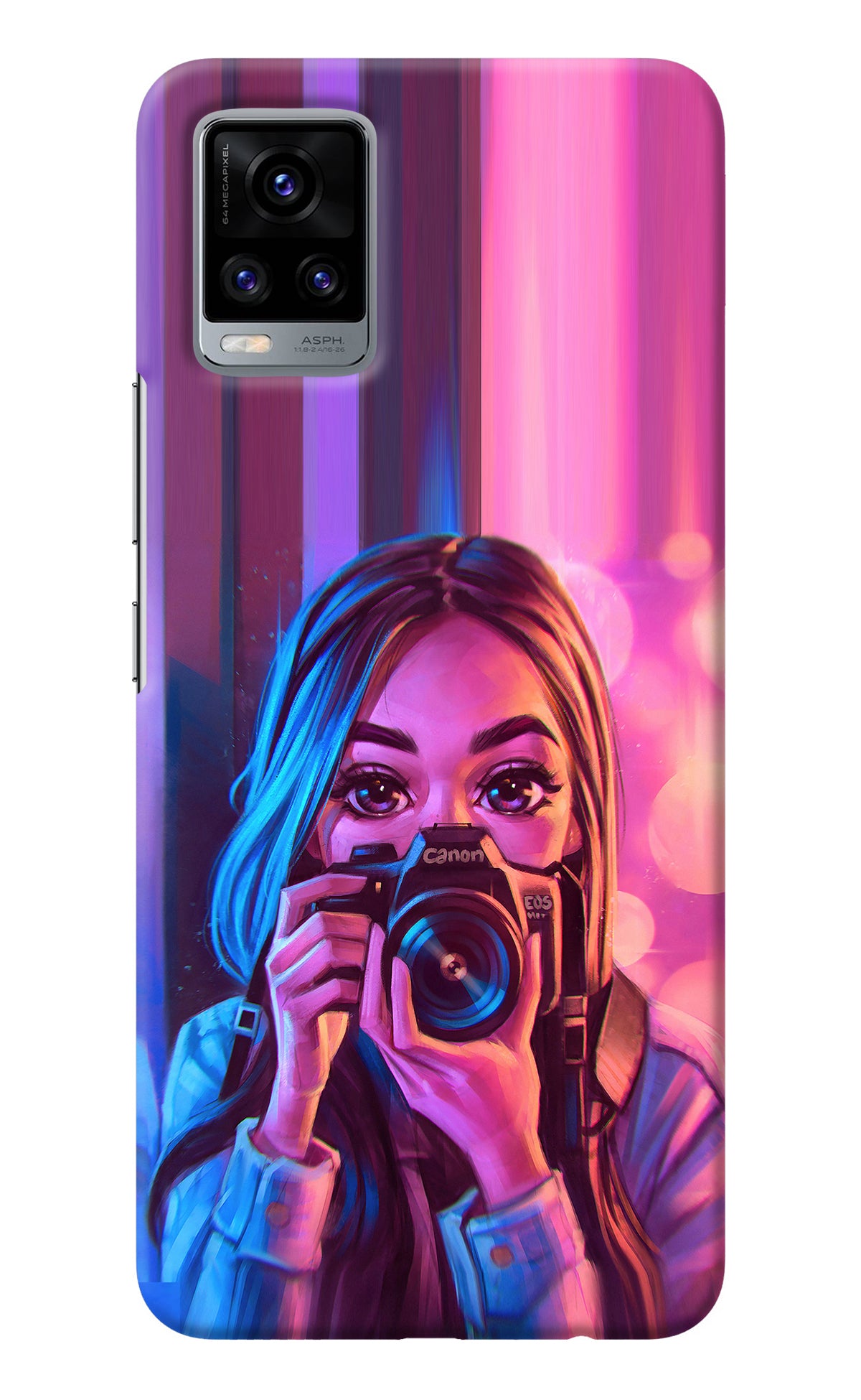 Girl Photographer Vivo V20 Back Cover