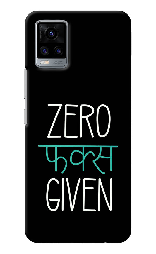 Zero Fucks Given Vivo V20 Back Cover