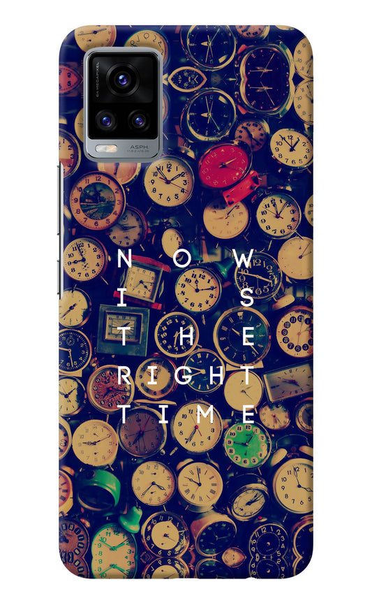 Now is the Right Time Quote Vivo V20 Back Cover