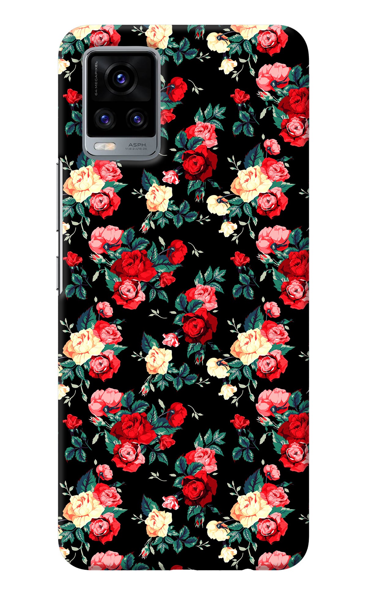 Rose Pattern Vivo V20 Back Cover