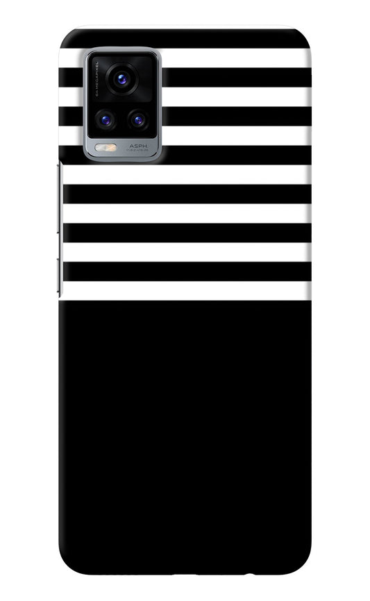 Black and White Print Vivo V20 Back Cover