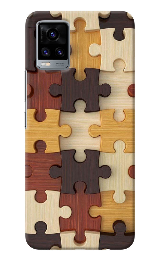 Wooden Puzzle Vivo V20 Back Cover