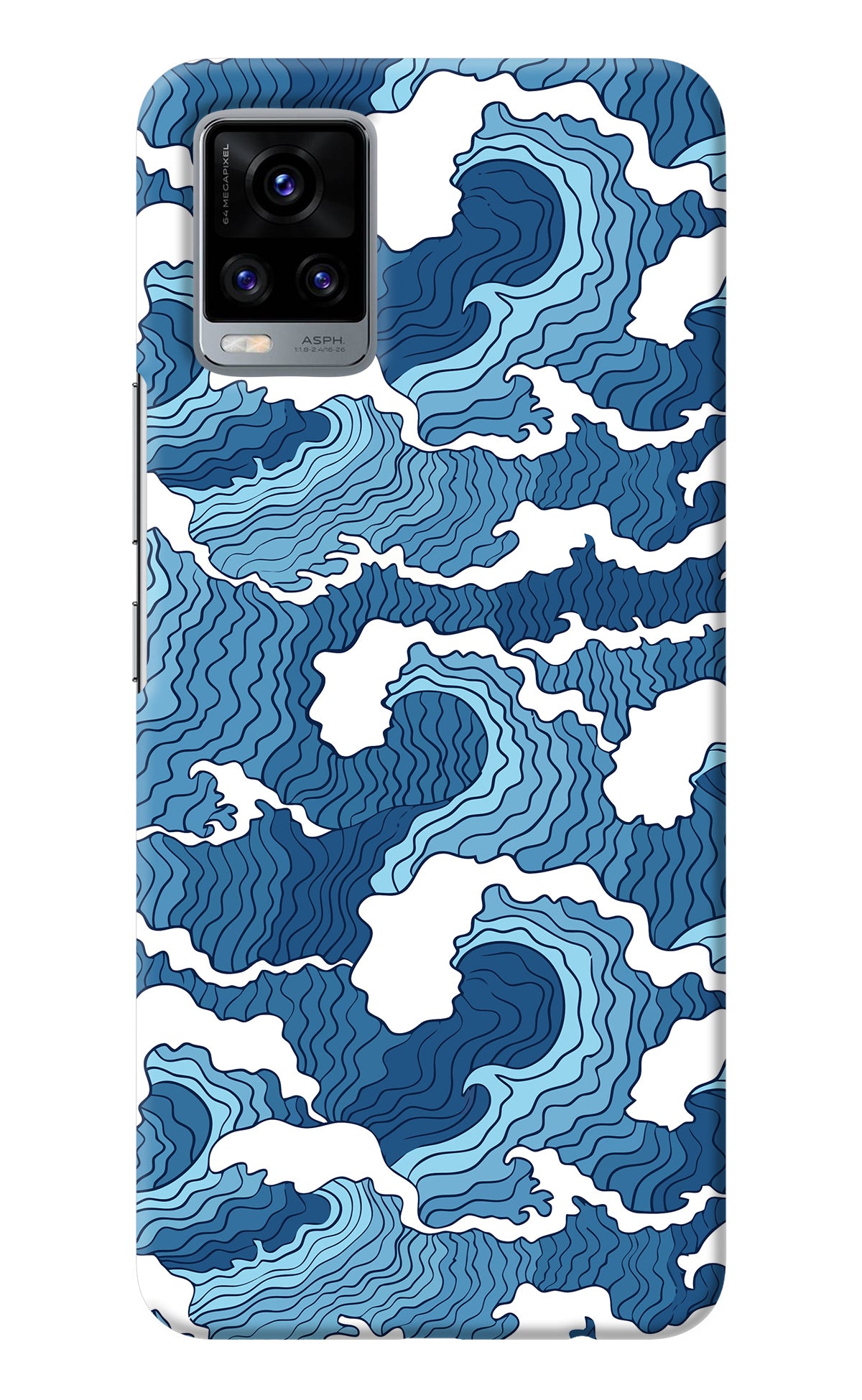 Blue Waves Vivo V20 Back Cover