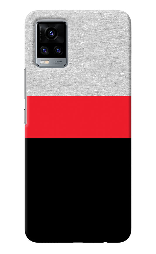 Tri Color Pattern Vivo V20 Back Cover