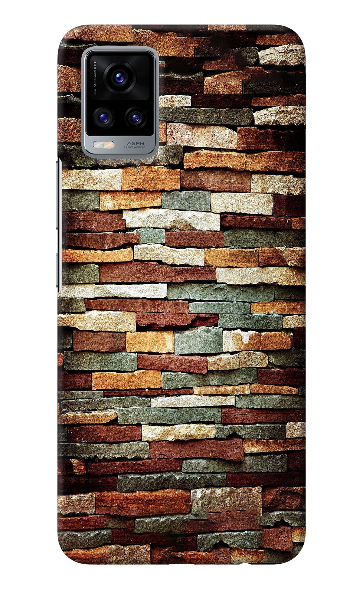 Bricks Pattern Vivo V20 Back Cover