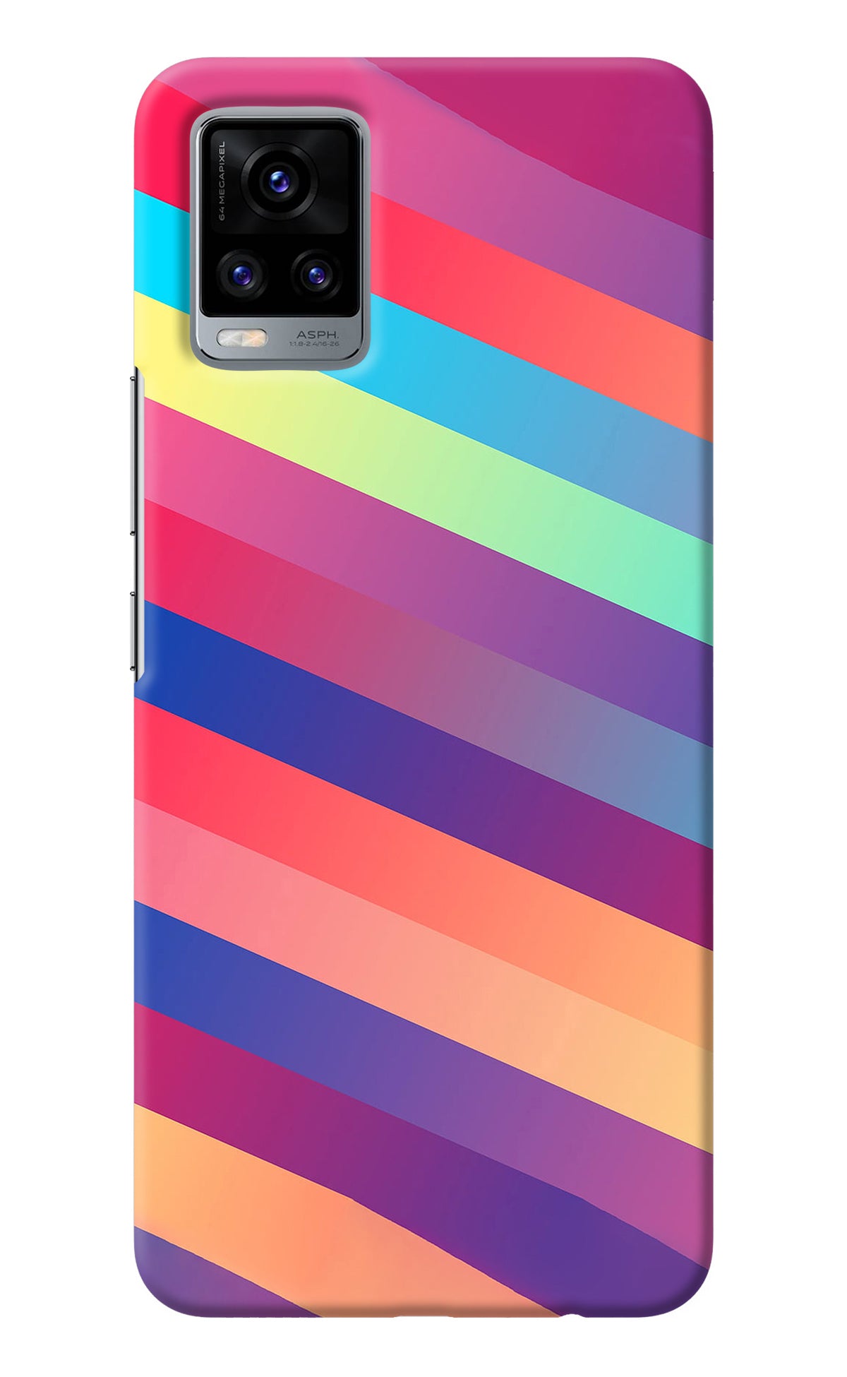 Stripes color Vivo V20 Back Cover