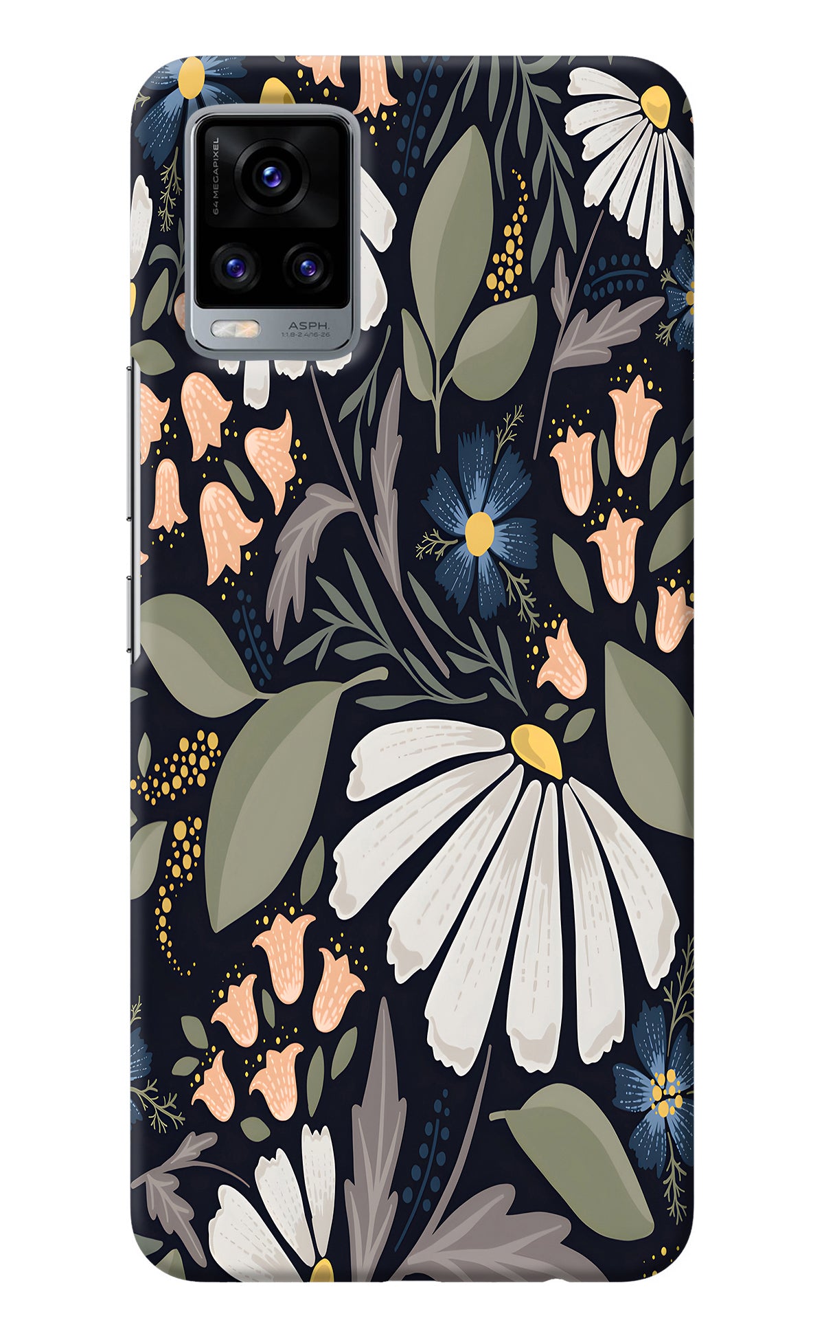 Flowers Art Vivo V20 Back Cover