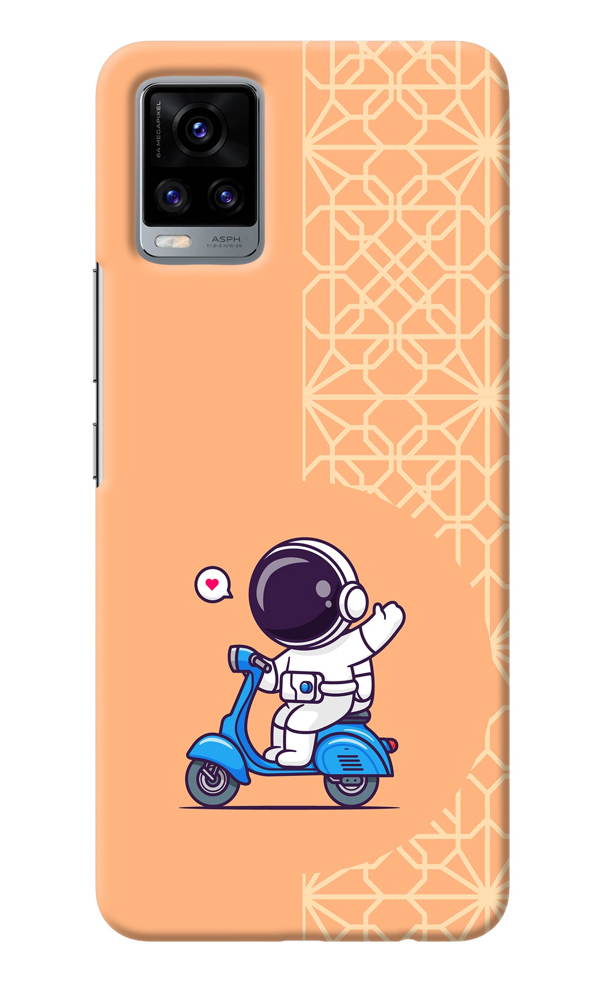 Cute Astronaut Riding Vivo V20 Back Cover