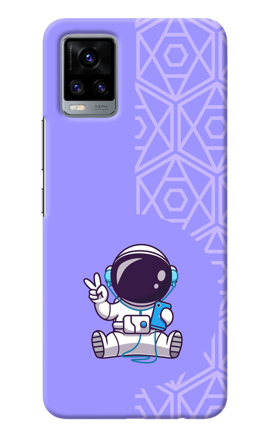 Cute Astronaut Chilling Vivo V20 Back Cover