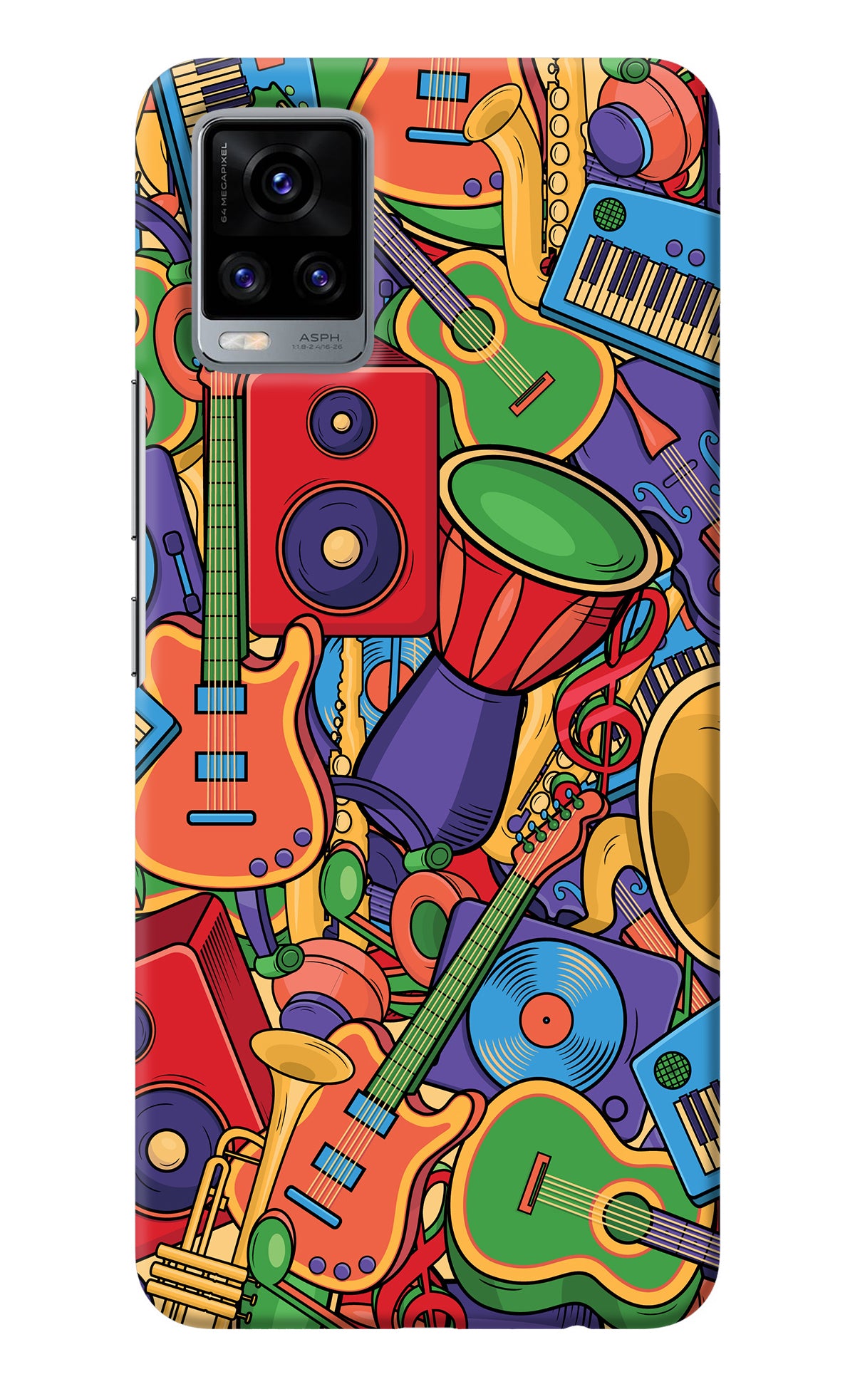 Music Instrument Doodle Vivo V20 Back Cover