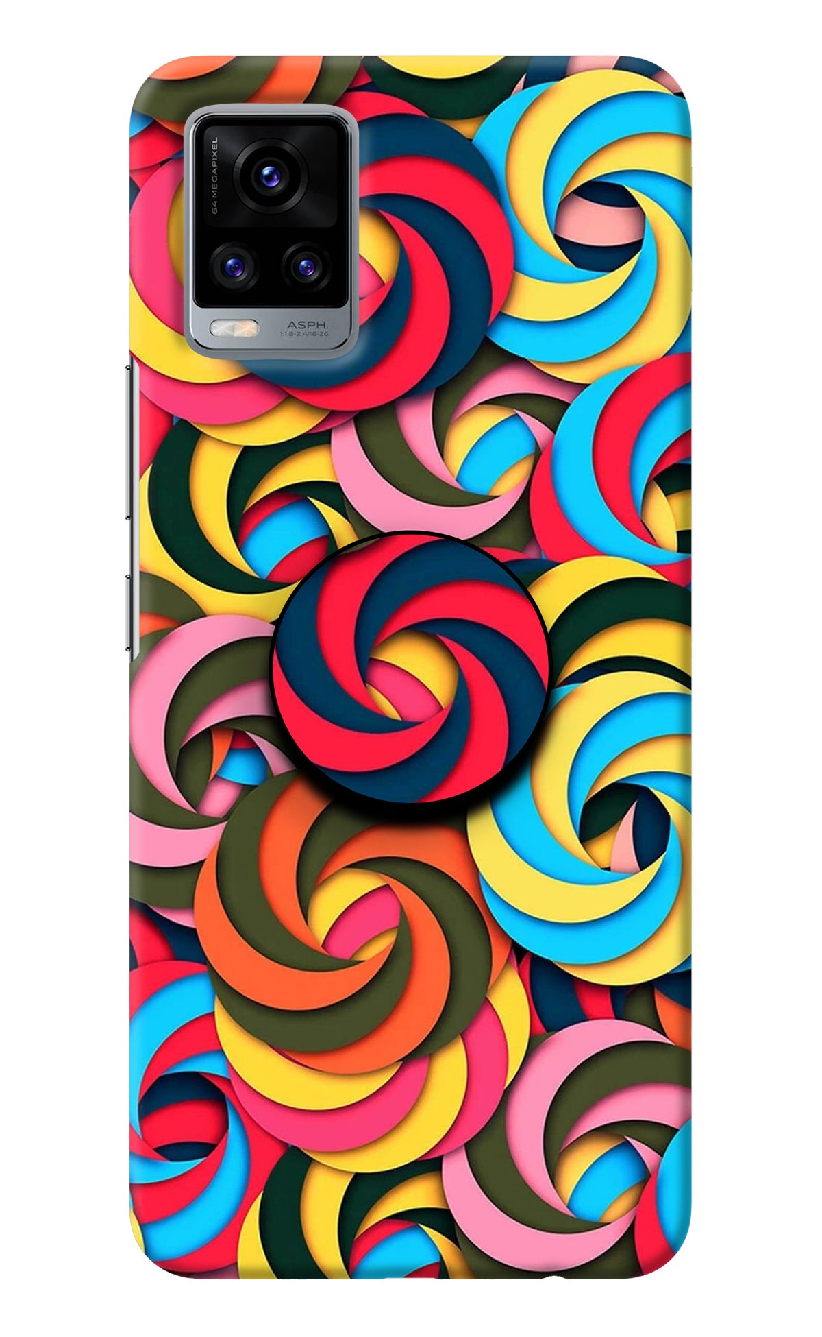 Spiral Pattern Vivo V20 Pop Case