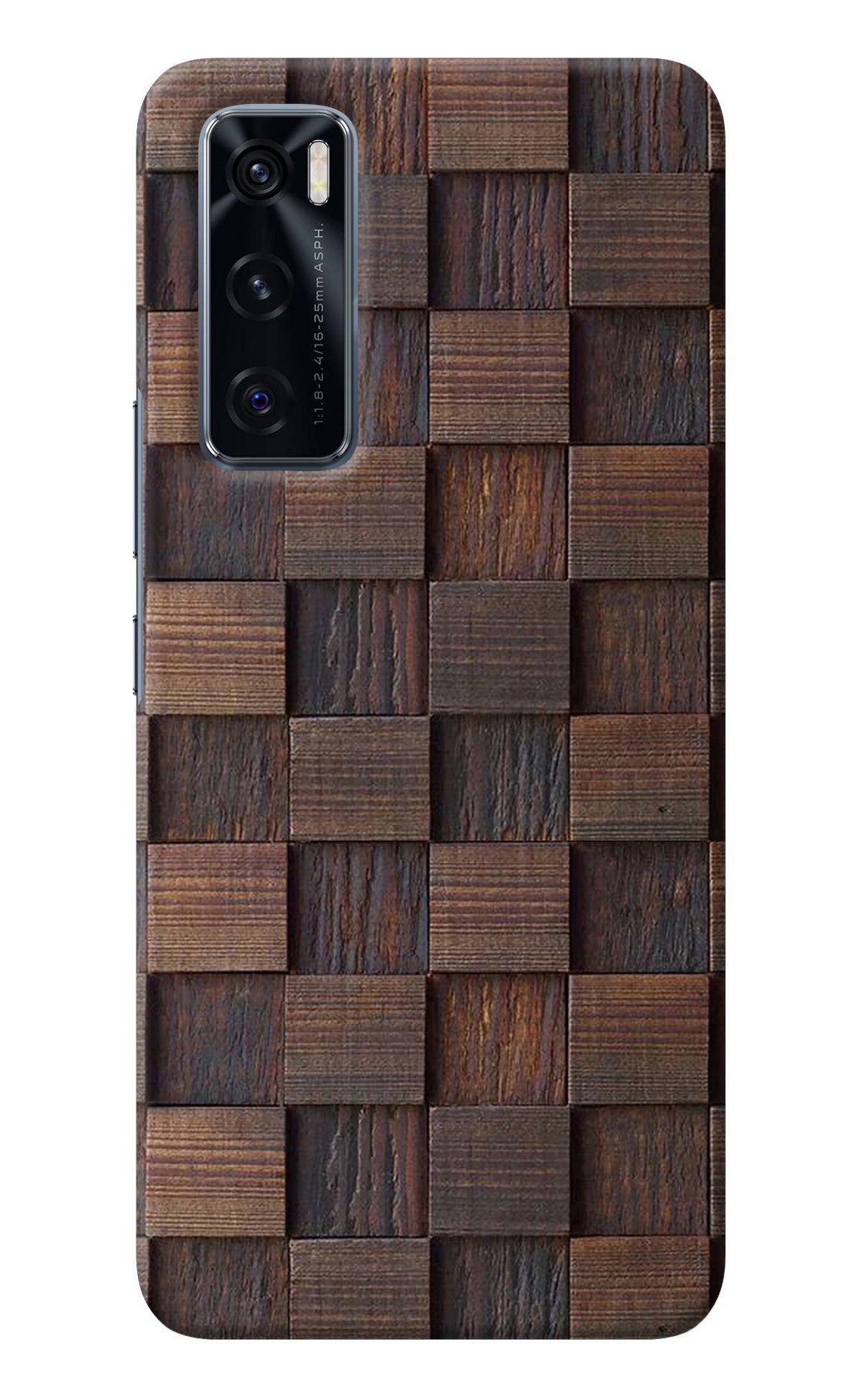 Wooden Cube Design Vivo V20 SE Back Cover