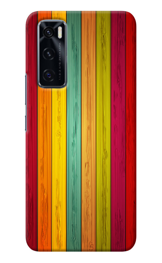 Multicolor Wooden Vivo V20 SE Back Cover