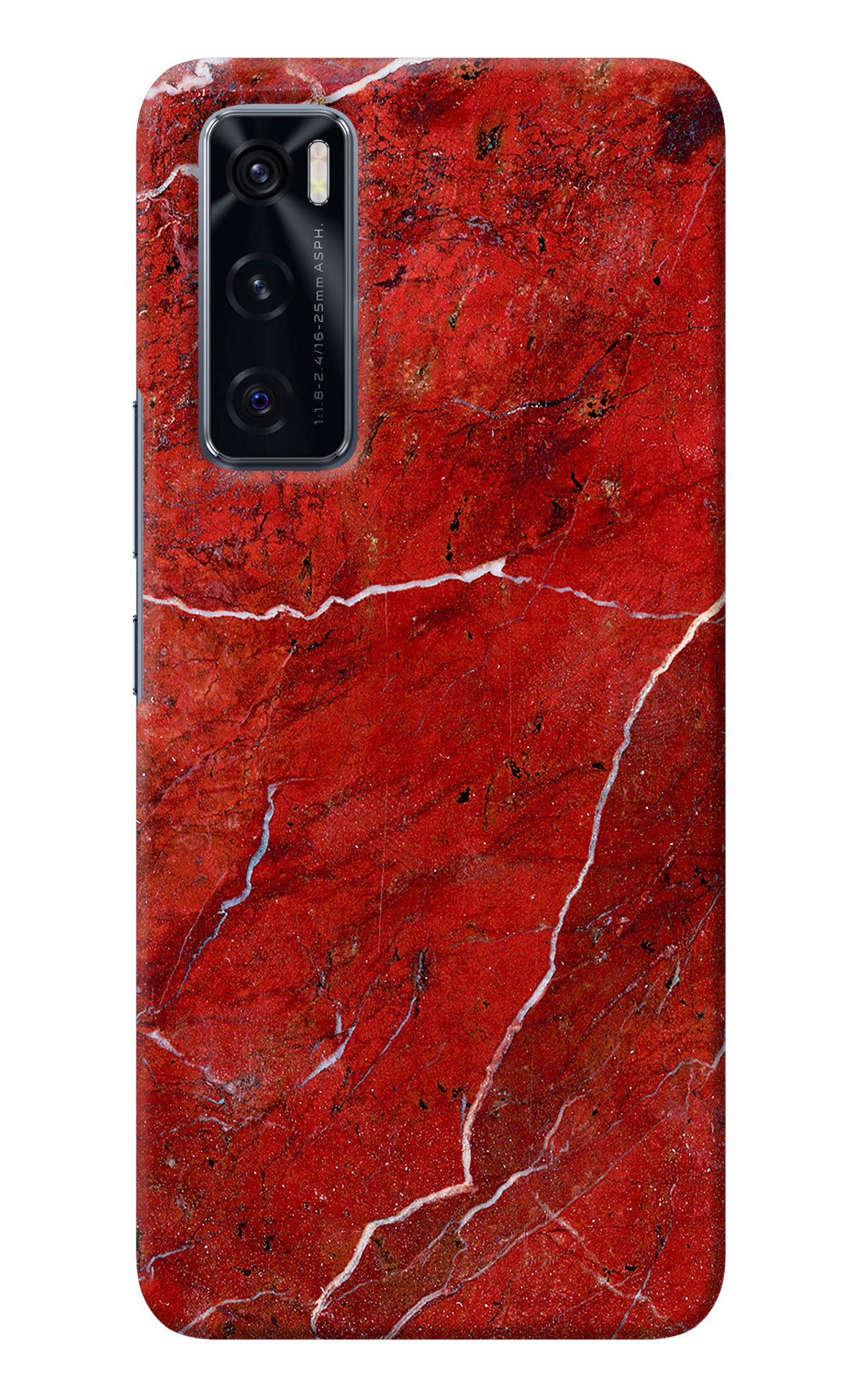 Red Marble Design Vivo V20 SE Back Cover