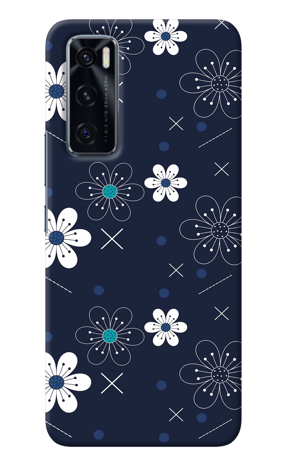 Flowers Vivo V20 SE Back Cover