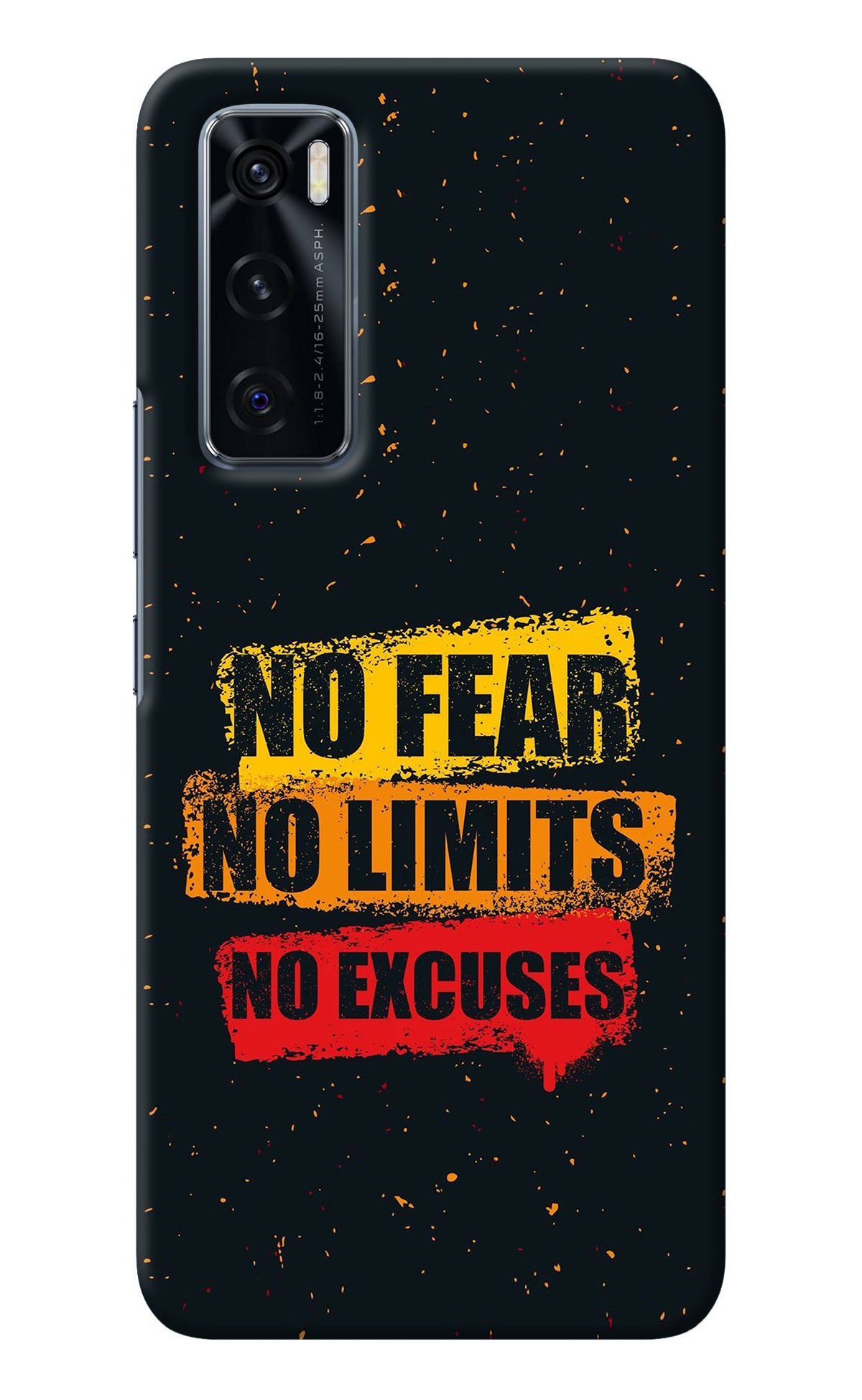 No Fear No Limits No Excuse Vivo V20 SE Back Cover