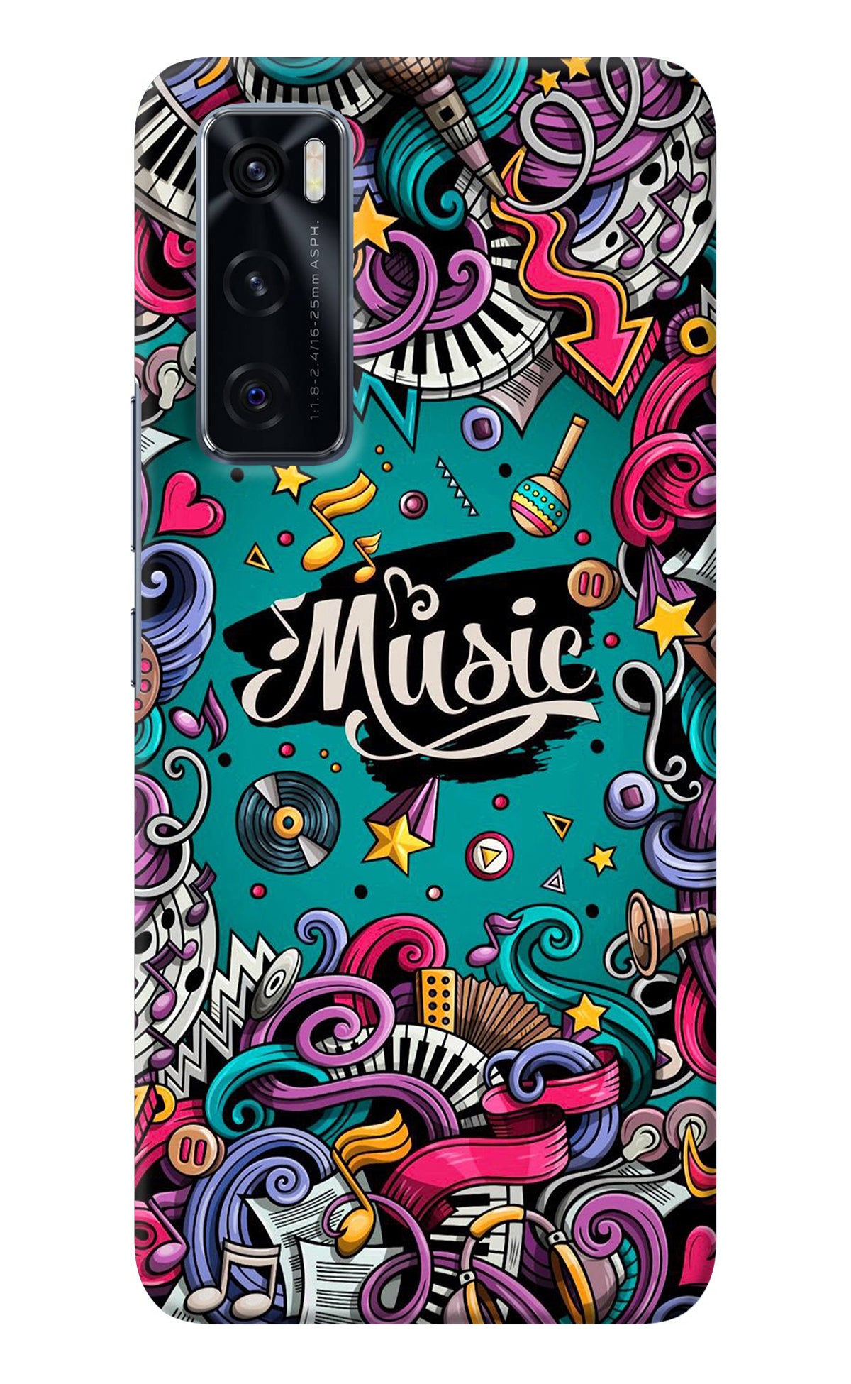 Music Graffiti Vivo V20 SE Back Cover