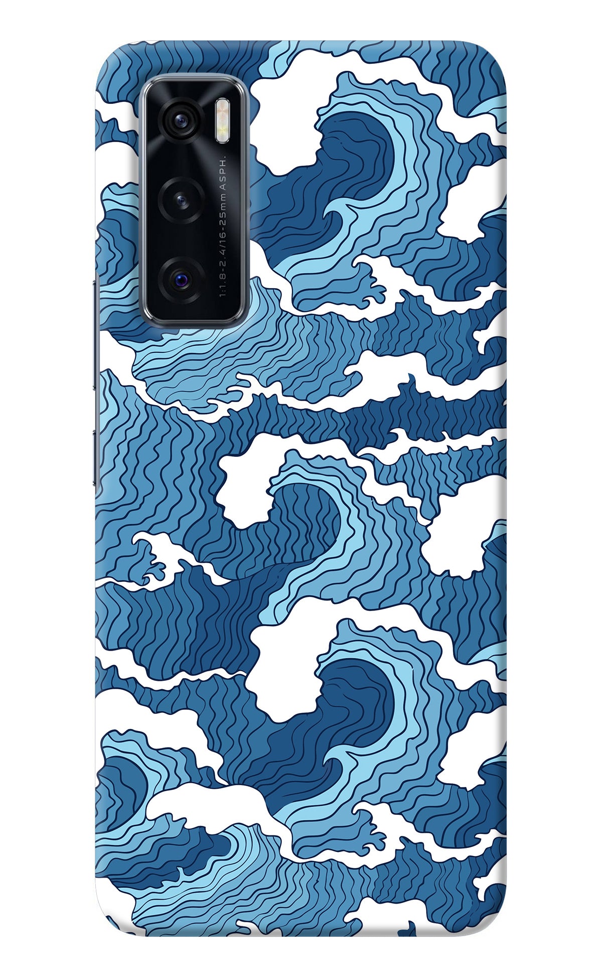 Blue Waves Vivo V20 SE Back Cover