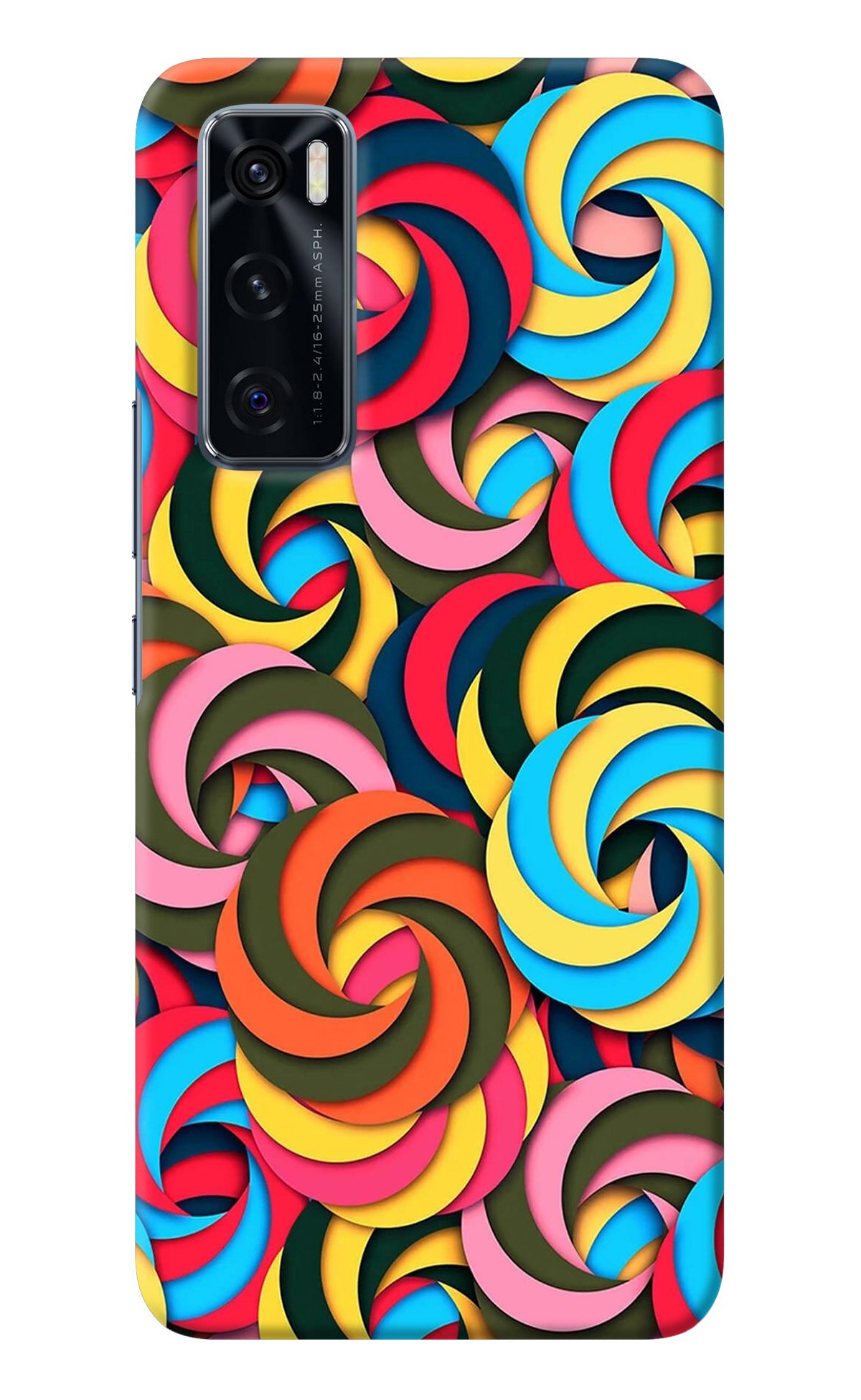 Spiral Pattern Vivo V20 SE Back Cover