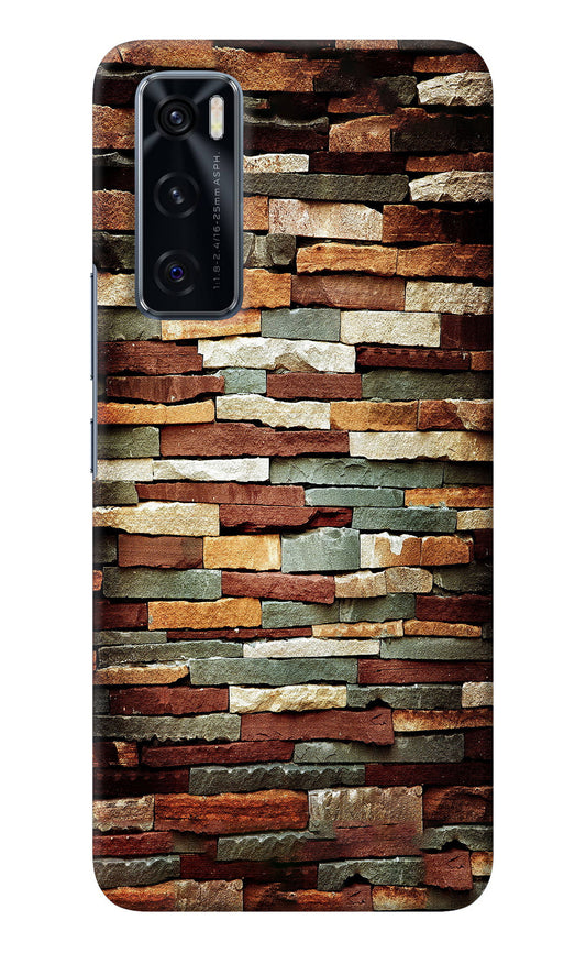 Bricks Pattern Vivo V20 SE Back Cover