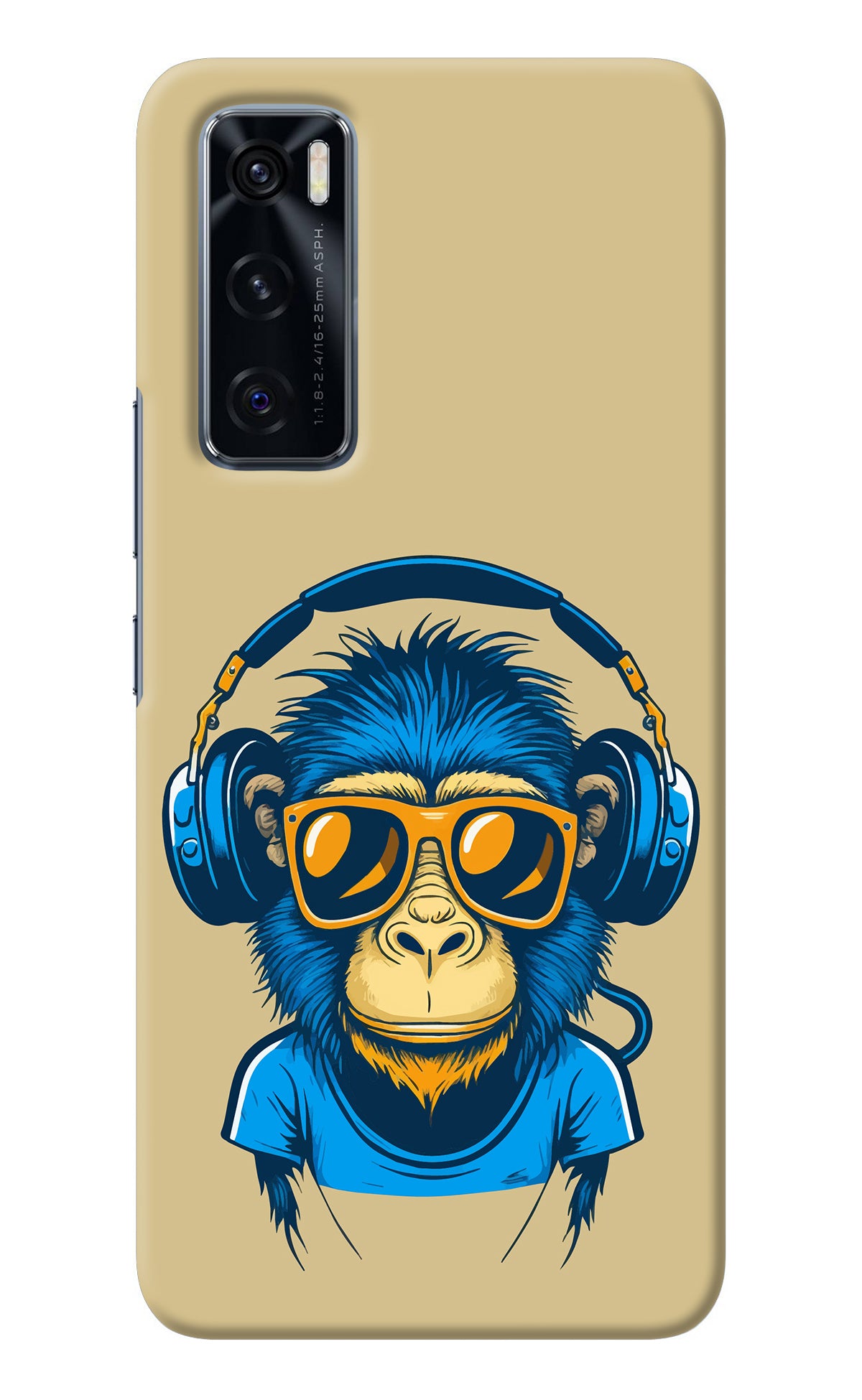 Monkey Headphone Vivo V20 SE Back Cover