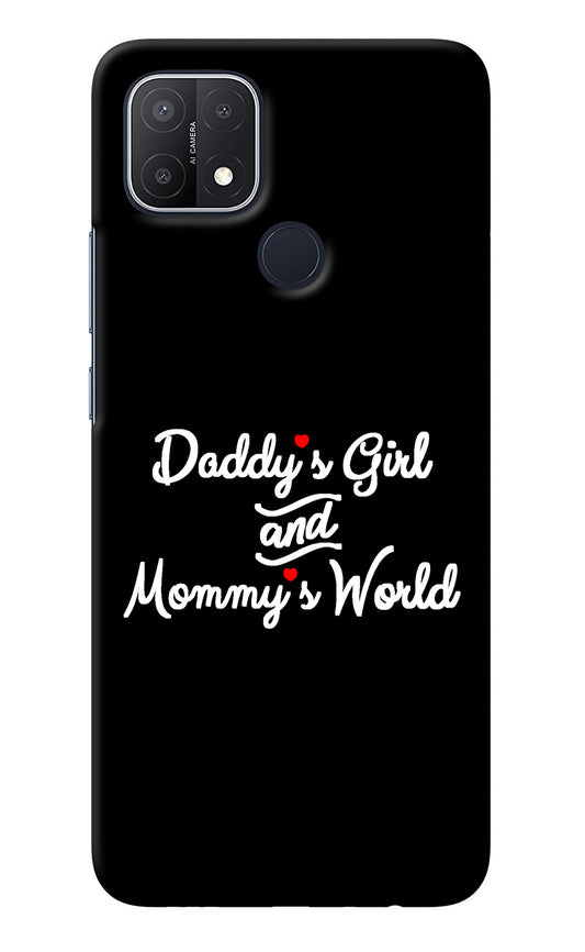 Daddy's Girl and Mommy's World Oppo A15/A15s Back Cover