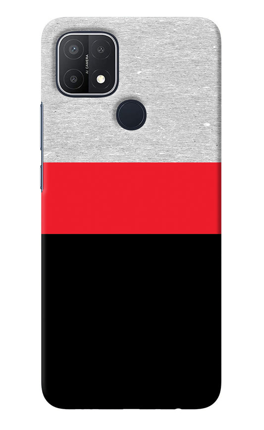 Tri Color Pattern Oppo A15/A15s Back Cover