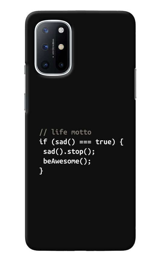 Life Motto Code Oneplus 8T Back Cover