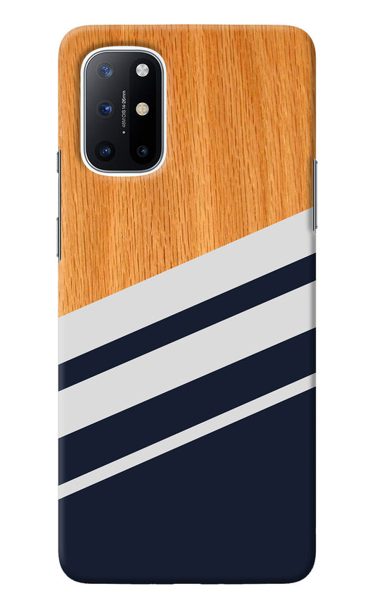 Blue and white wooden Oneplus 8T Back Cover
