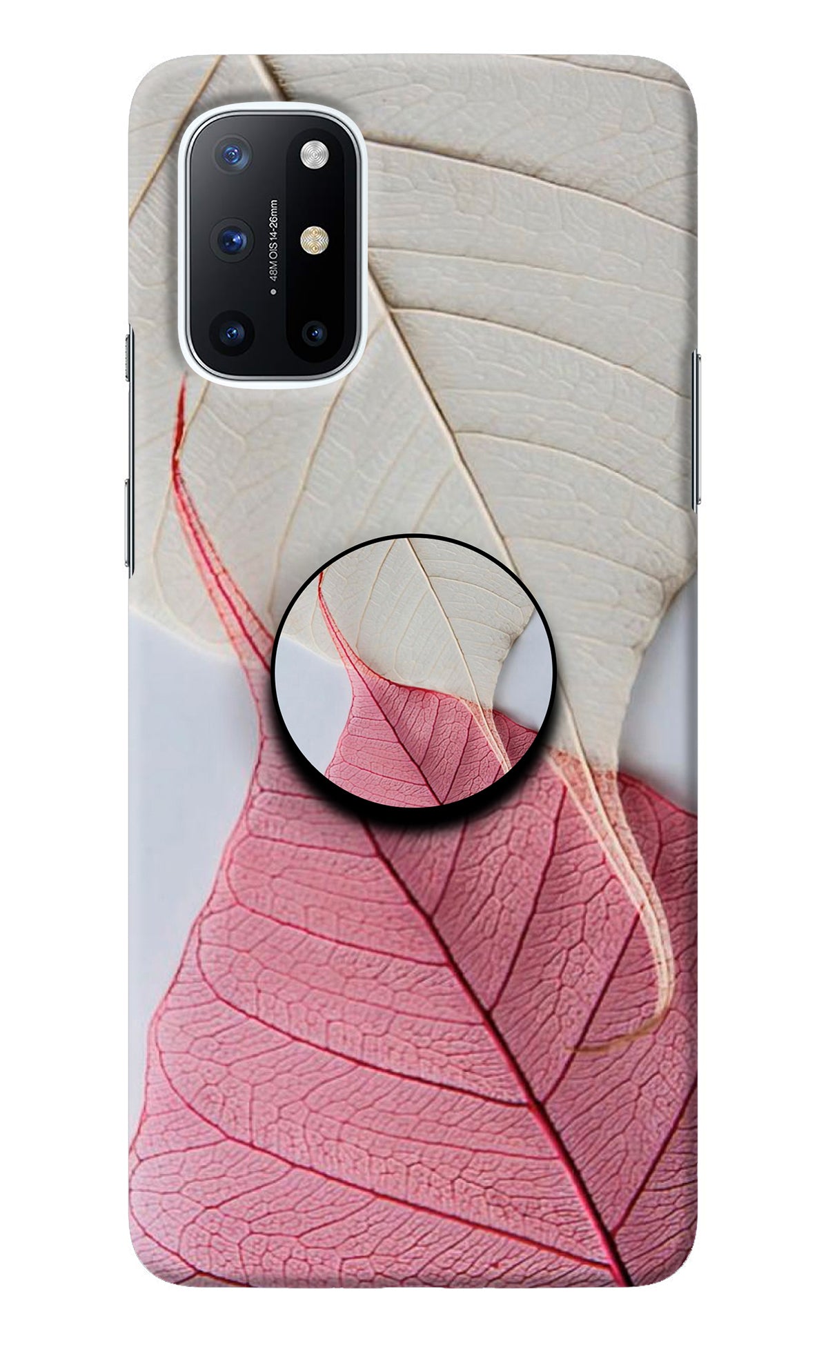 White Pink Leaf Oneplus 8T Pop Case