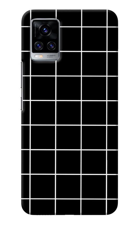 White Grid Vivo V20 Pro Back Cover