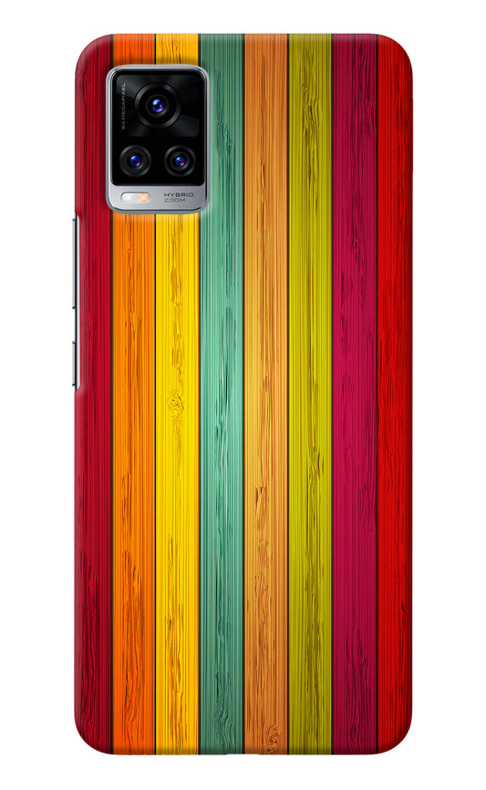 Multicolor Wooden Vivo V20 Pro Back Cover