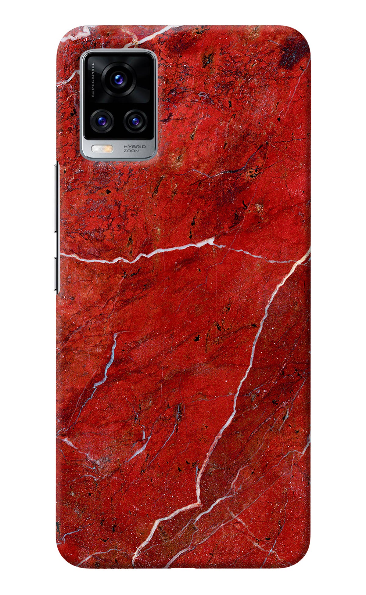 Red Marble Design Vivo V20 Pro Back Cover