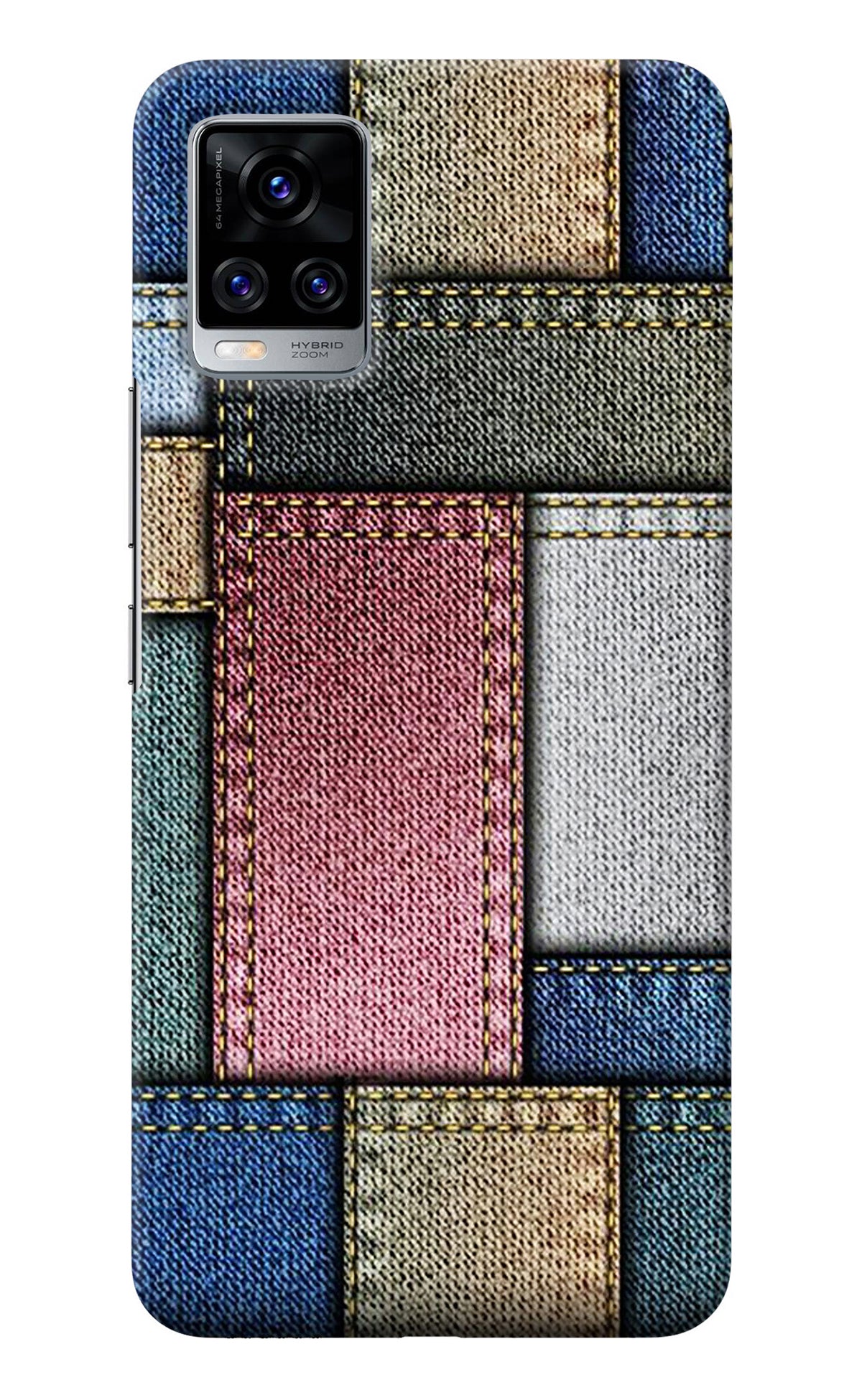 Multicolor Jeans Vivo V20 Pro Back Cover