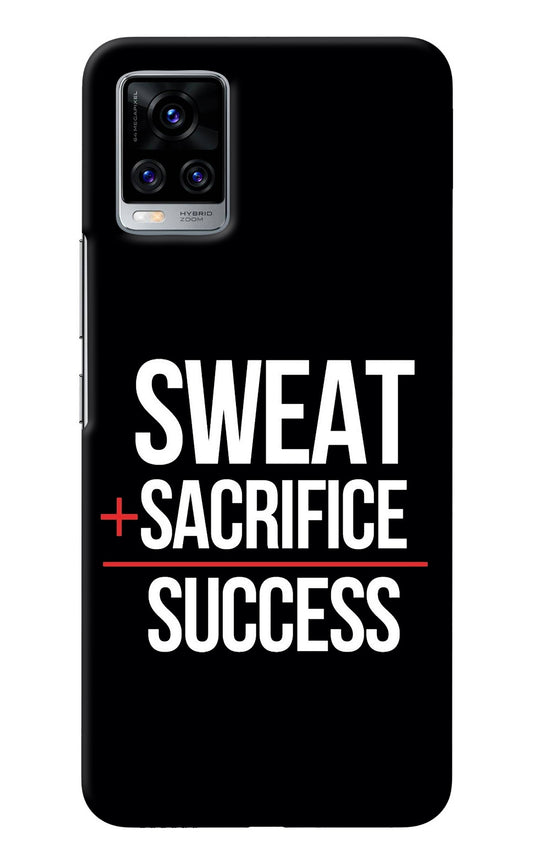 Sweat Sacrifice Success Vivo V20 Pro Back Cover
