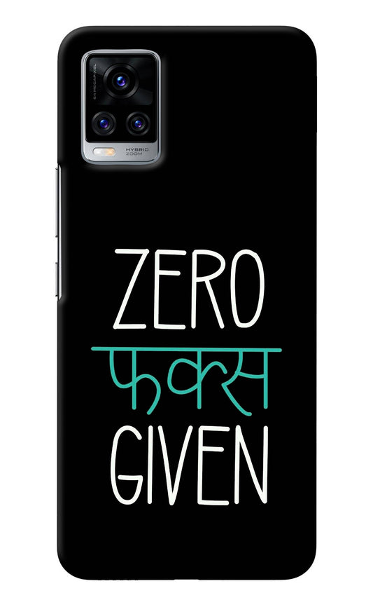 Zero Fucks Given Vivo V20 Pro Back Cover