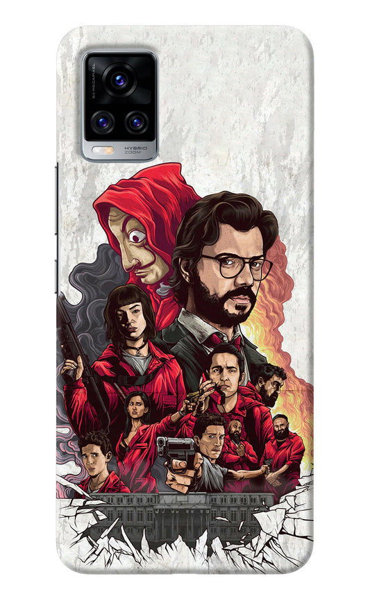 Money Heist Artwork Vivo V20 Pro Back Cover