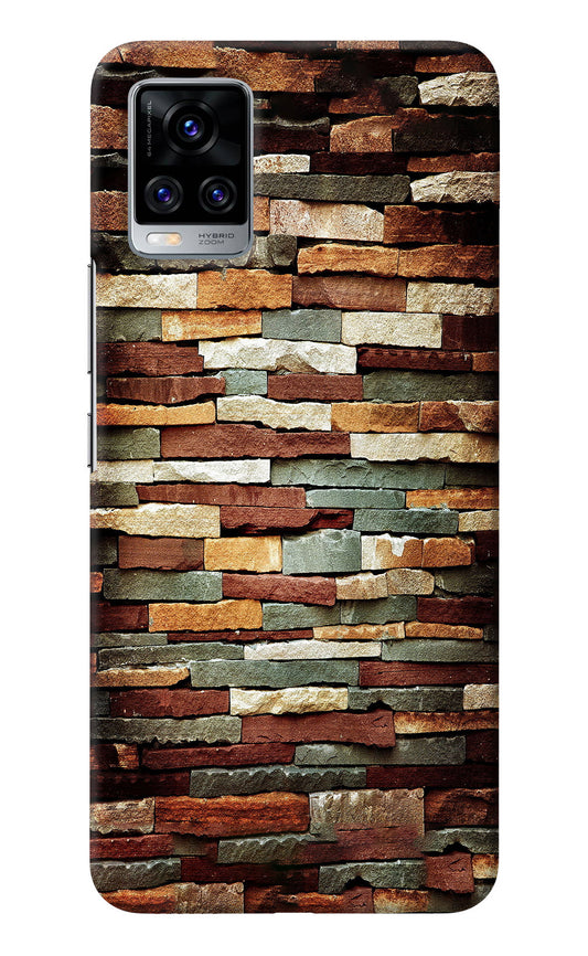 Bricks Pattern Vivo V20 Pro Back Cover