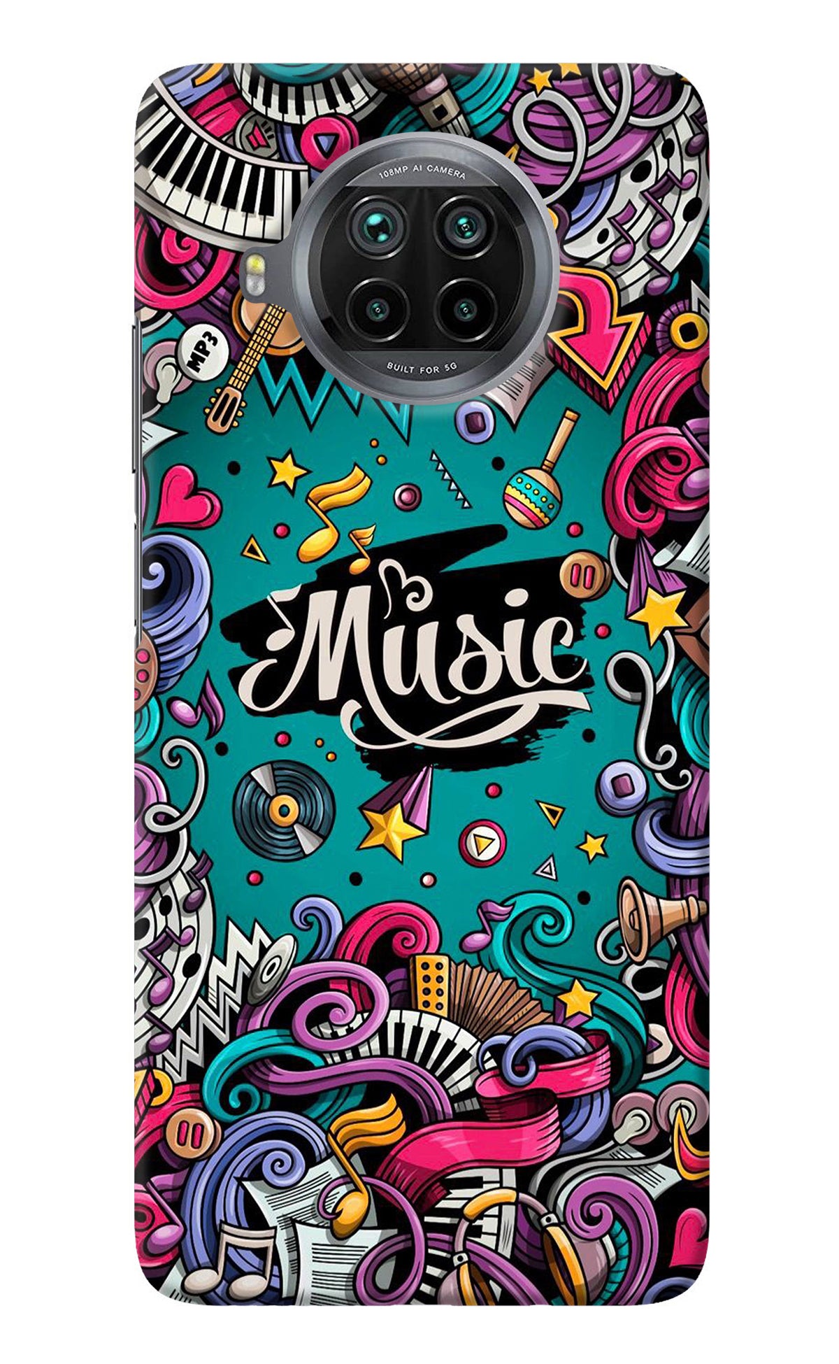 Music Graffiti Mi 10i Back Cover