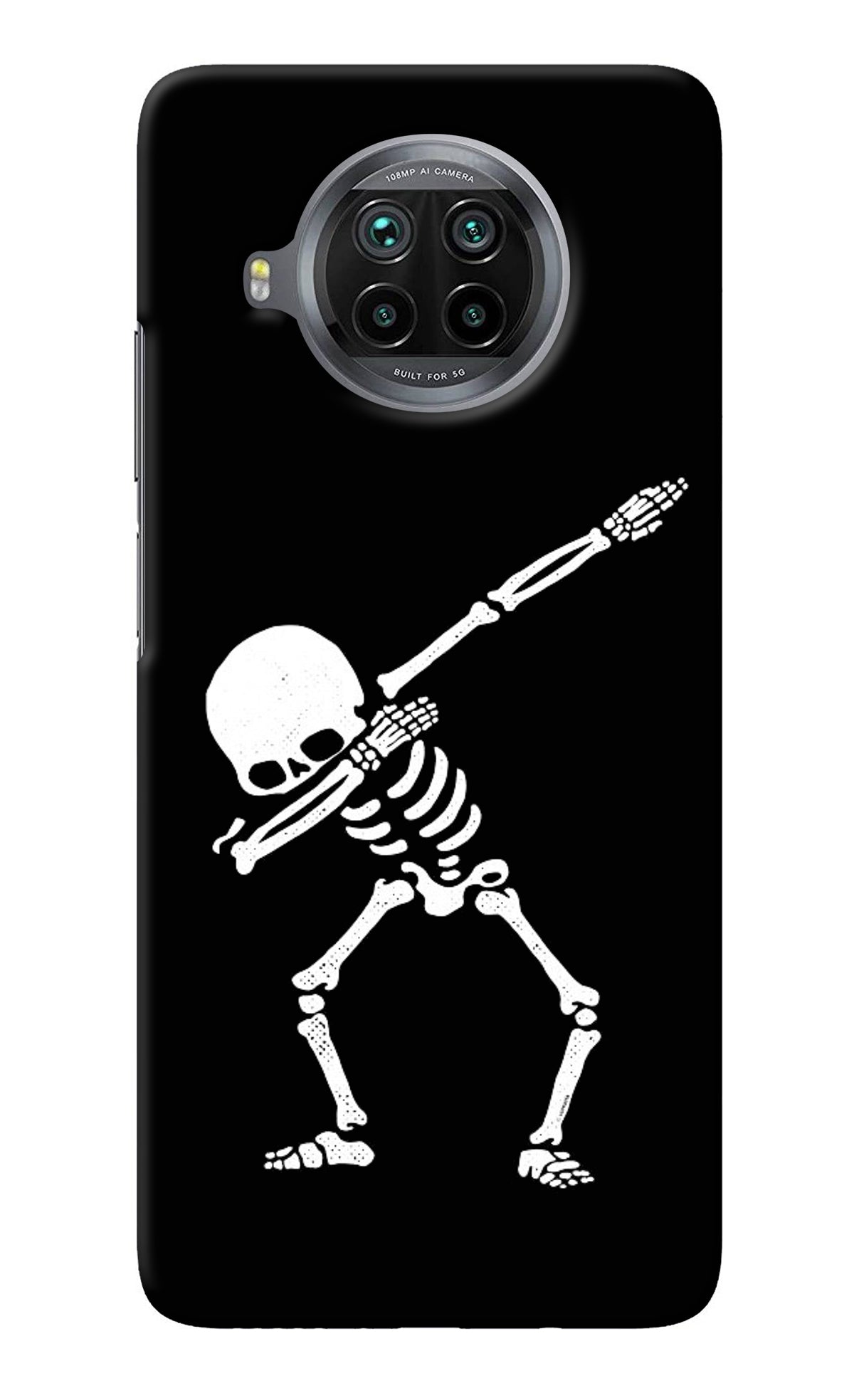 Dabbing Skeleton Art Mi 10i Back Cover