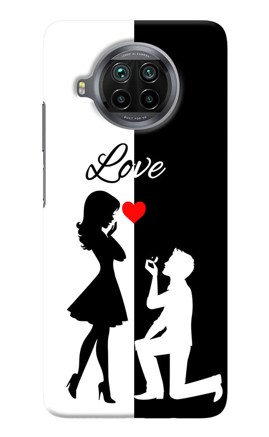 Love Propose Black And White Mi 10i Back Cover