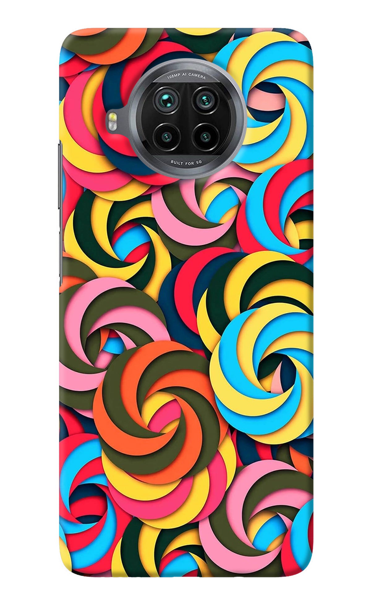 Spiral Pattern Mi 10i Back Cover