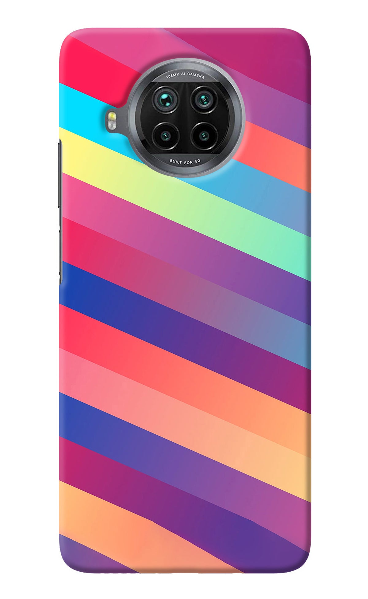 Stripes color Mi 10i Back Cover