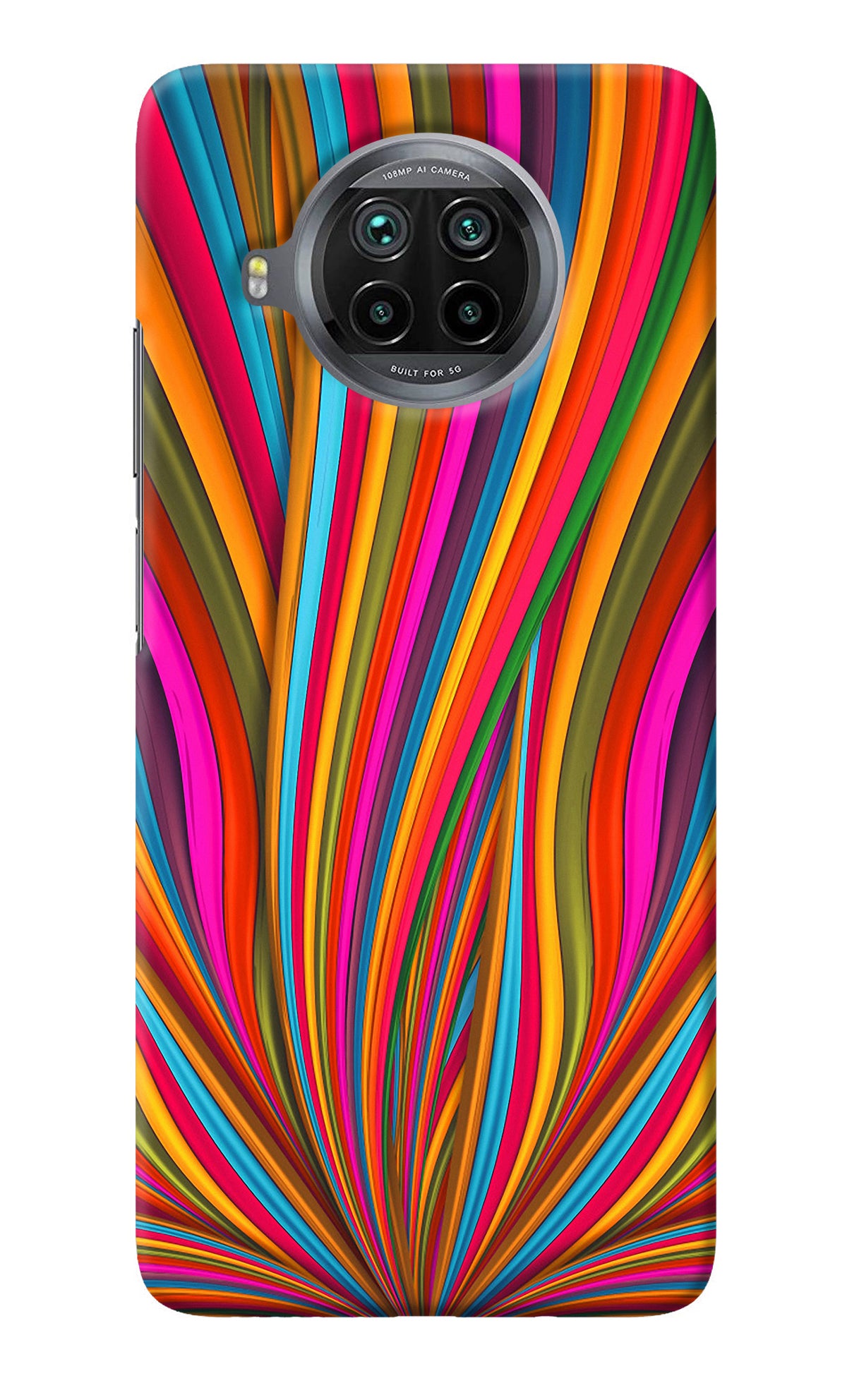 Trippy Wavy Mi 10i Back Cover