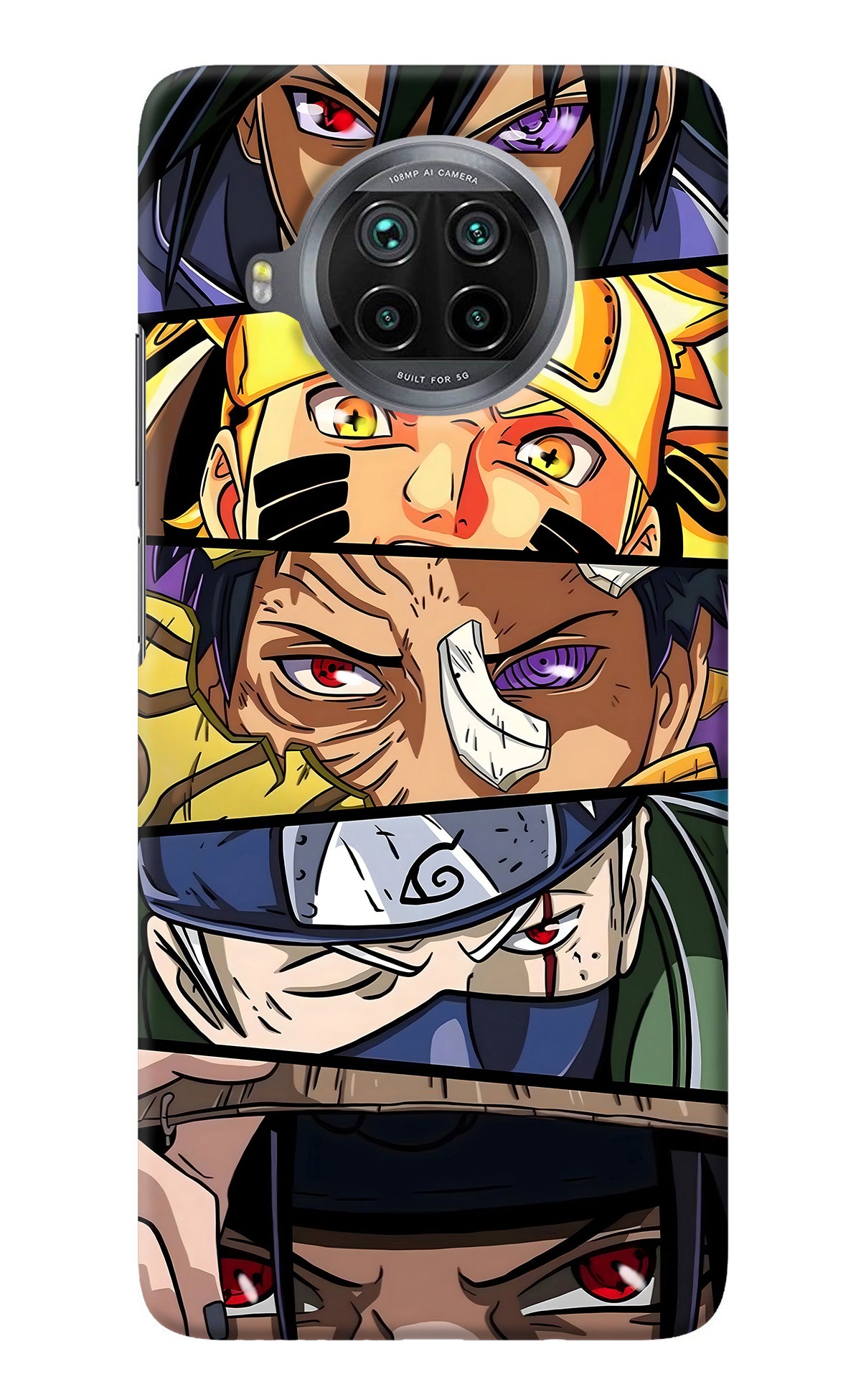 Naruto Character Mi 10i Back Cover