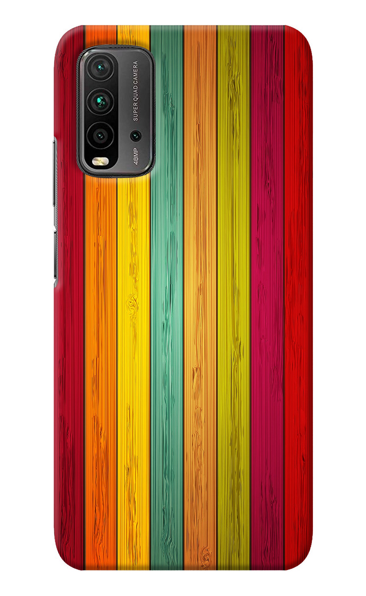 Multicolor Wooden Redmi 9 Power Back Cover