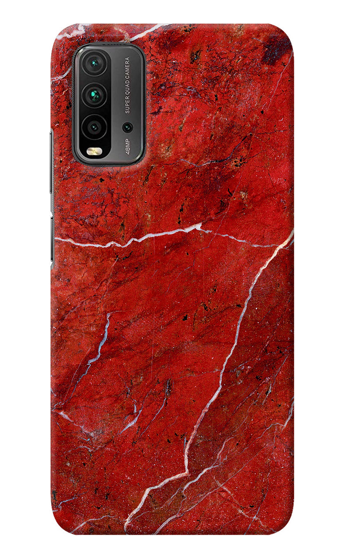 Red Marble Design Redmi 9 Power Back Cover